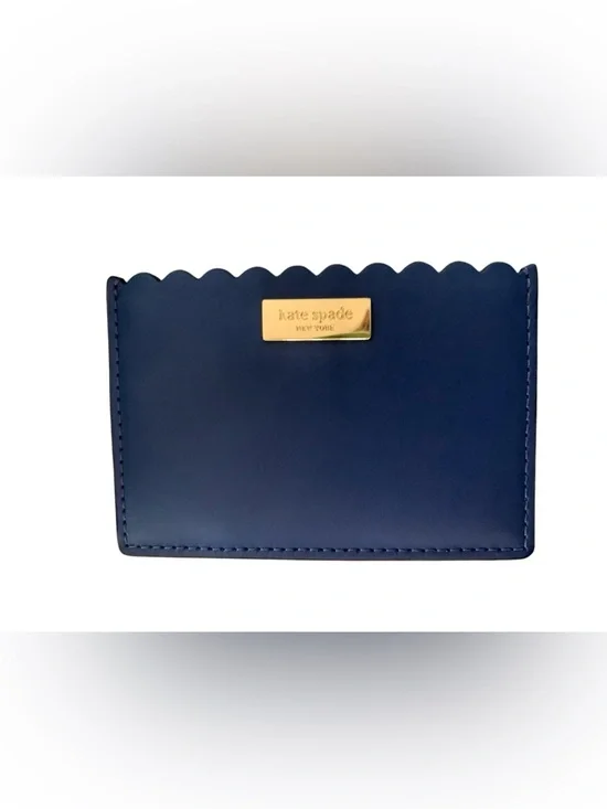 Kate Spade New York NWT Navy Blue Maple Court Card Holder - Picture 1 of 3